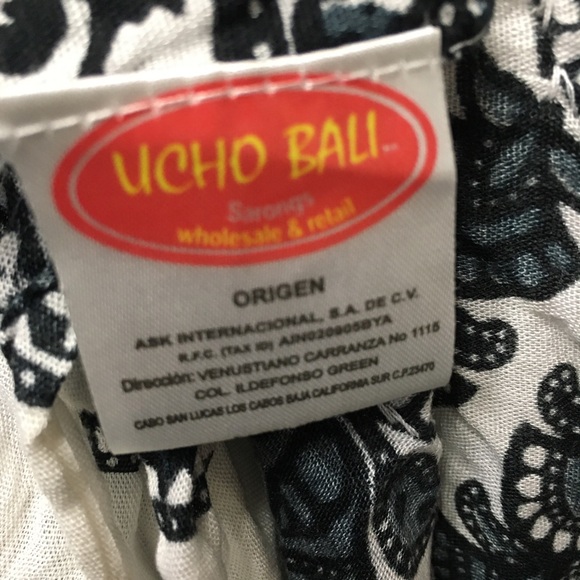 UCHO Bali Sequins Sarong Vest 100% Rayon Beach Vacation Travel Summer One Size - Picture 2 of 9